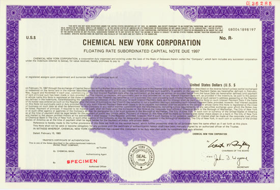 Chemical New York Corporation