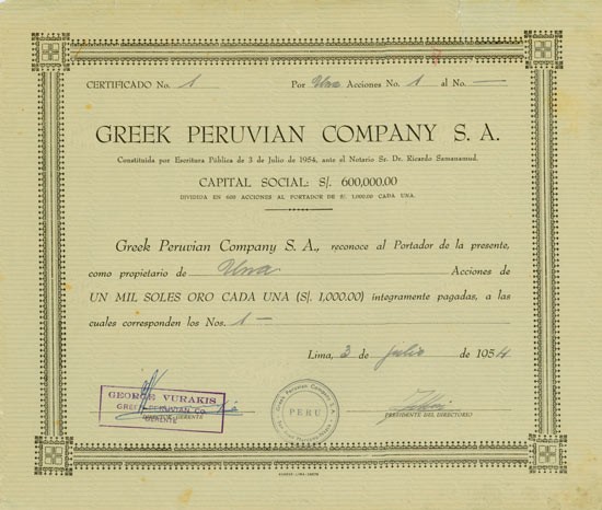 Greek Peruvian Company S. A.