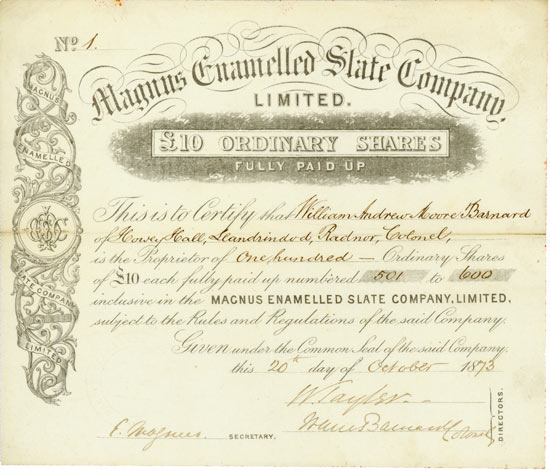 Magnus Enamelled Slate Company, Limited