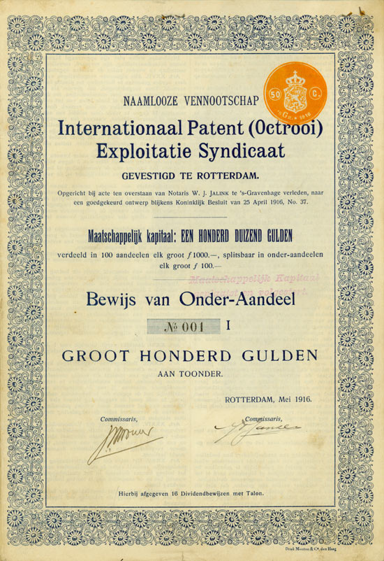 Naamlooze Vennootschap Internaionaal Patent (Octrooi) Exploitatie Syndicaat
