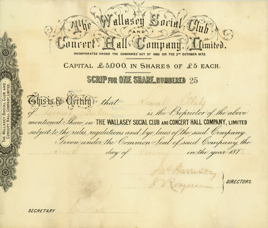 Wallasey Social Club and Concert Hall Company, Limited