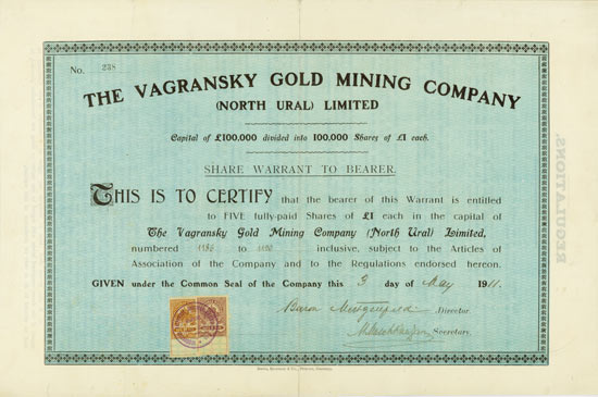 Vagransky Gold Mining Co. (North Ural)