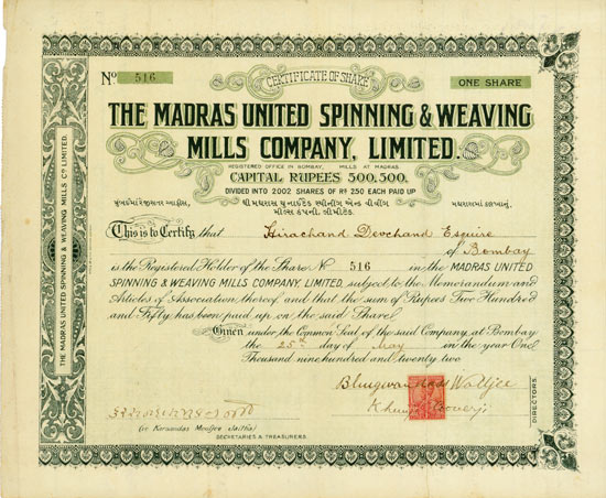 Madras United Spinning & Weaving Mills Company, Limited