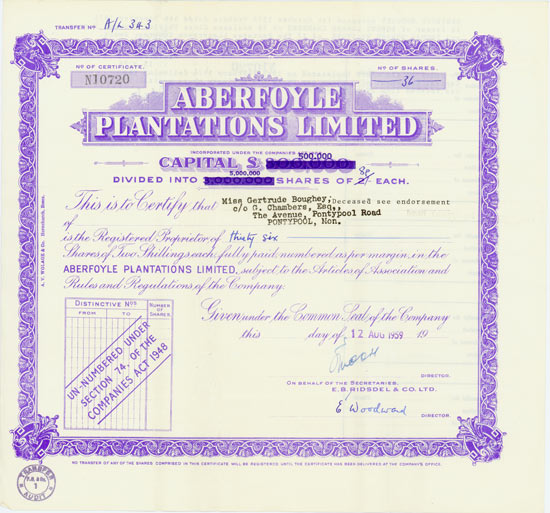 Abertfoyle Plantations Limited