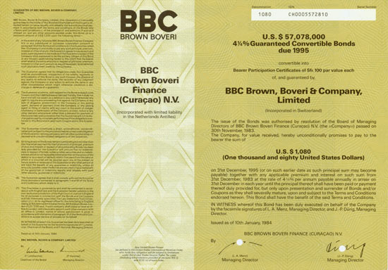 BBC Brown Boveri Finance (Curaçao)