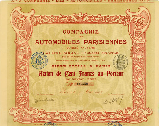 Compagnie des Automobiles Parisiennes Société Anonyme