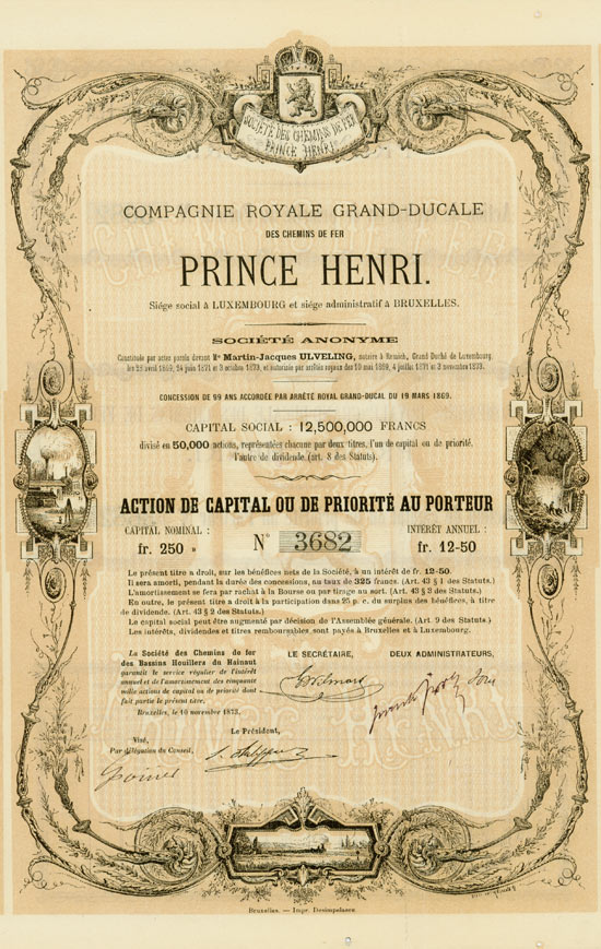 Compagnie Royale Grand-Ducale des Chemins de fer Prince Henri