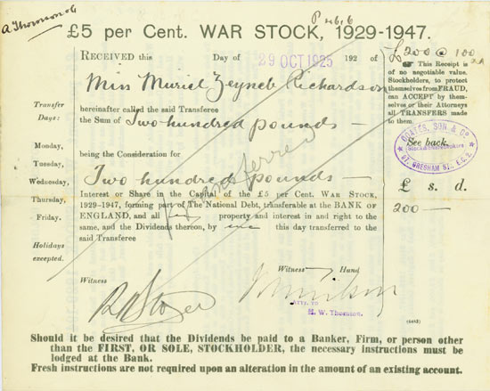 England - War Stock, 1929-1947