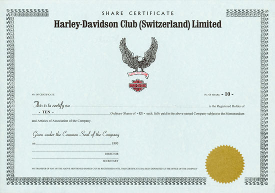 Harley Davidson Club (Switzerland) Limited
