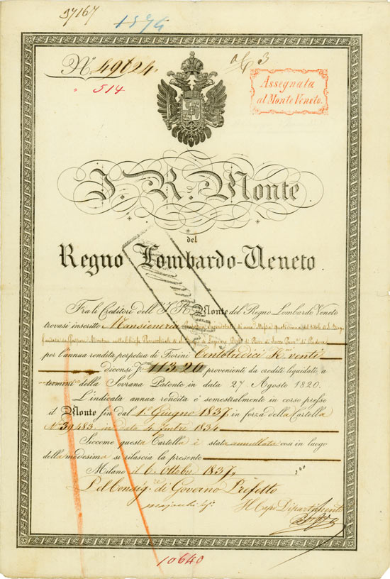 I. R. Monte del Regno Lombardo-Veneto