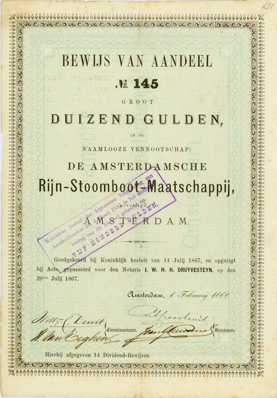 Naamlooze Vennootschap: de Amsterdamsche Rijn-Stoomboot-Maatschappij