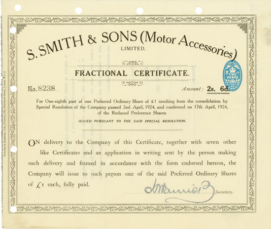 S. Smith & Sons (Motor Accessories) Limited
