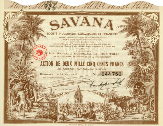 Savana Industrielle, Commerciale et Financière Société Anonyme