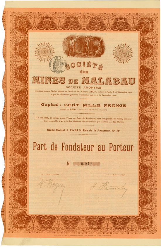 Société des Mines de Malabau Société Anonyme