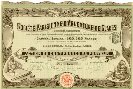 Société Parisienne d'Argenture de Glaces Société Anonyme