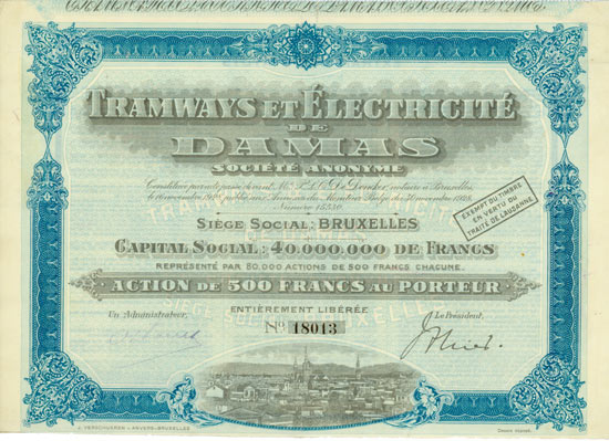 Tramways et Électricité de Damas Société Anoynme