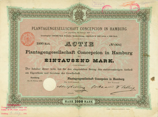 Plantagengesellschaft Concepcion in Hamburg