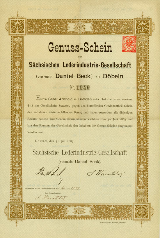 Sächsische Lederindustrie-Gesellschaft (vormals Daniel Beck)