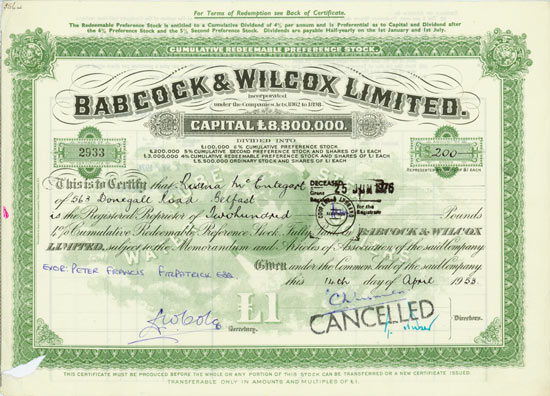 Babcock & Wilcox Ltd.