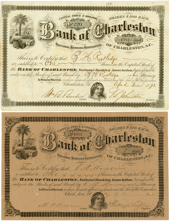 Bank of Charleston [3 Stück]