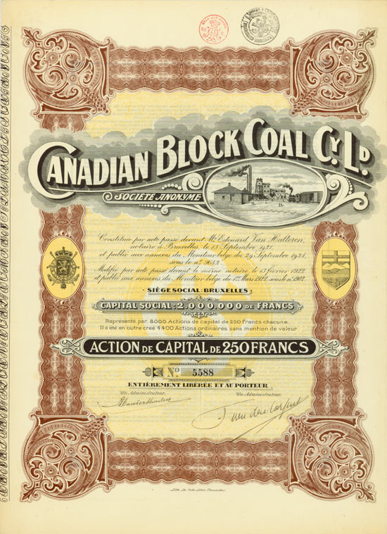 Canadian Block Coal Cy. Ld. Société Anonyme