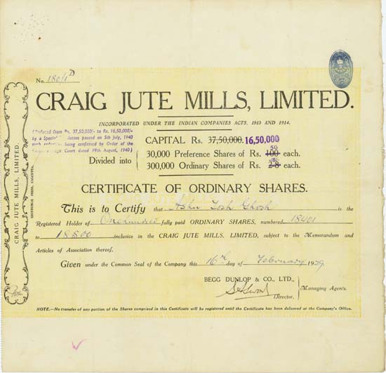 Craig Jute Mills, Ltd.