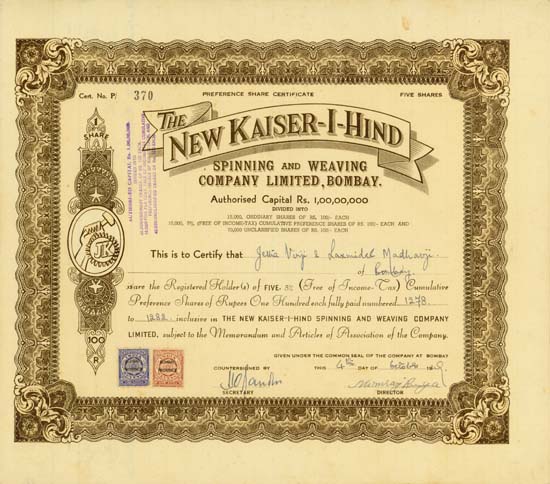 New Kaiser-I-Hind Spinning and Weaving Company Limited