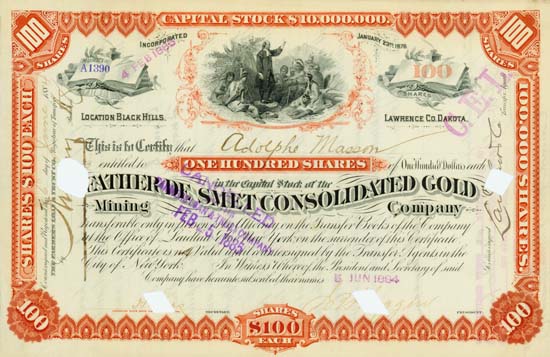 Father de Smet Consolidated Gold Mining Company