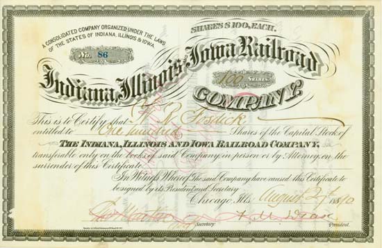 Indiana, Illinois and Iowa Railroad Company