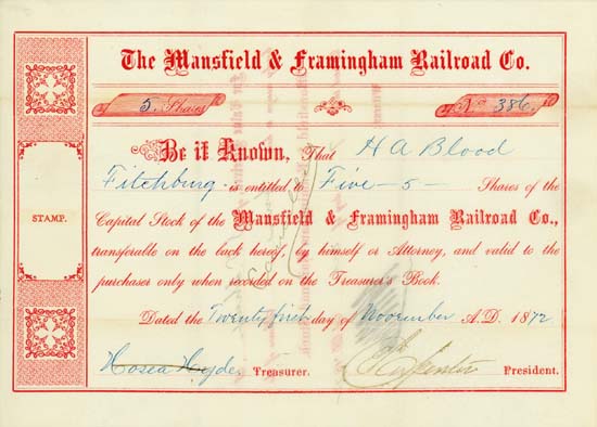 Mansfield & Framingham Railroad Co.