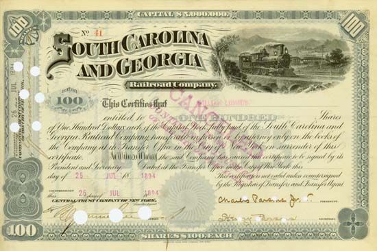 South Carolina and Georgia Railroad Company