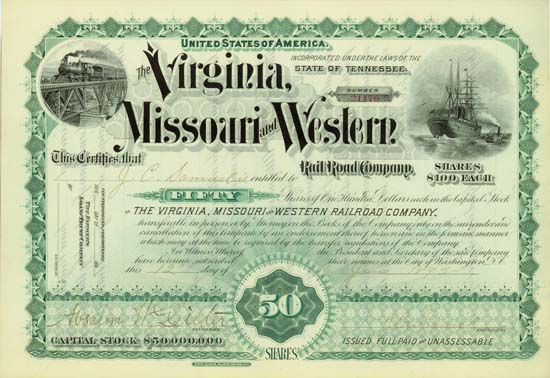 Virginia, Missouri and Western Rail Road Company