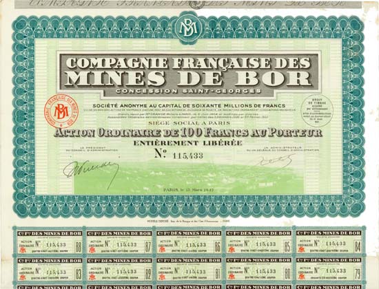Compagnie Française des Mines de Bor (Concession St-Georges)