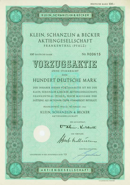Klein, Schanzlin & Becker AG