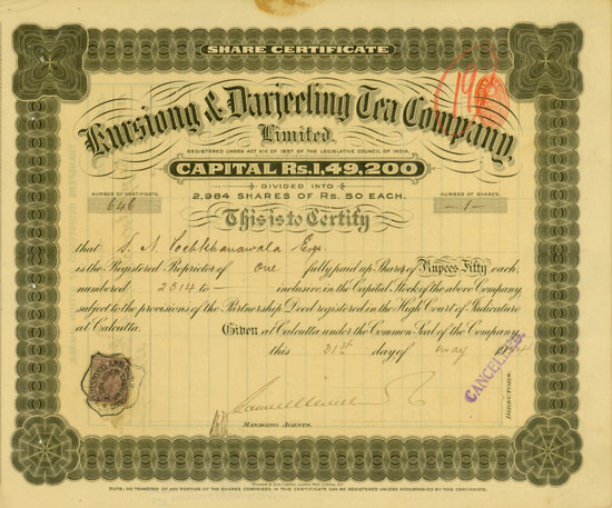 Kursiong & Darjeeling Tea Company, Limited