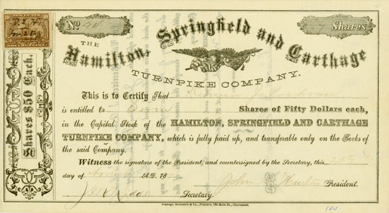 Hamilton, Springfield and Carthage Turnpike Company
