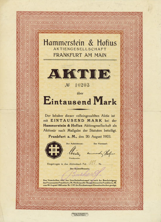 Hammerstein & Hofius AG