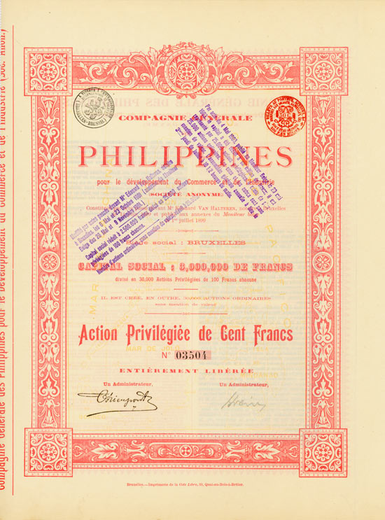 Compagnie Générale des Philippines pour le développement du Commerce et de l'Industrie (Société Anonyme)