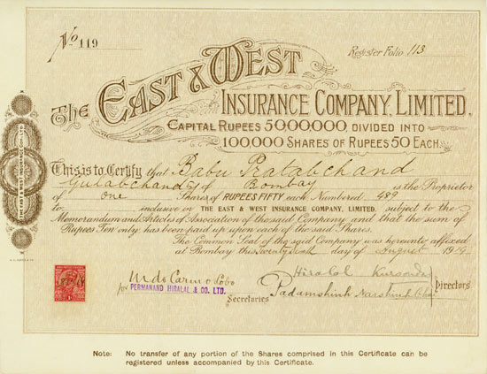 East & West Insurance Company, Limited