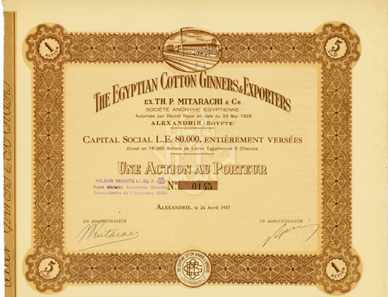 Egyptian Cotton Ginners & Exporters ex. Th. P. Mitarachi & Co.