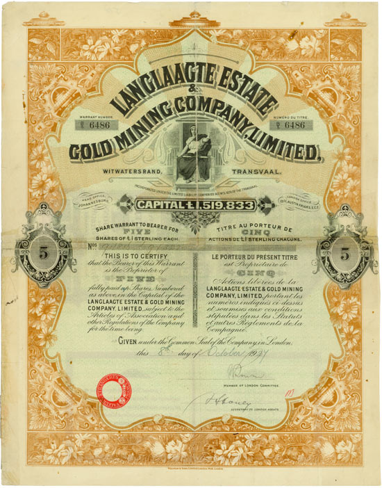Langlaagte Estate & Gold Mining Company, Limited