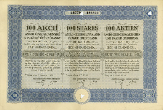 Anglo-Cechoslovakische und Prager Creditbank