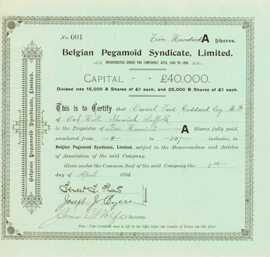 Belgian Pegamoid Syndicate, Limited