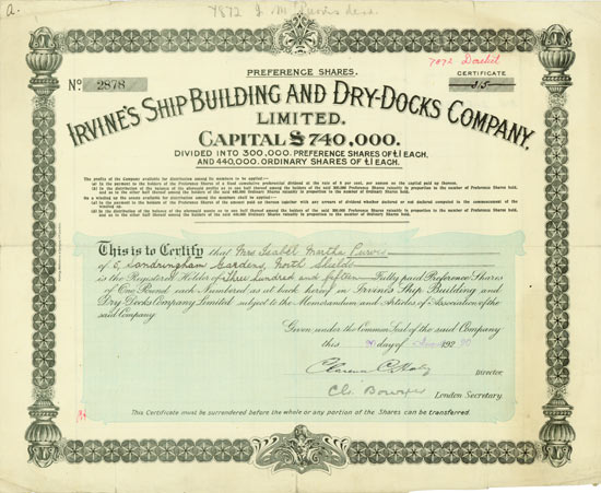 Irvine's Ship Building and Dry-Docks Company Limited