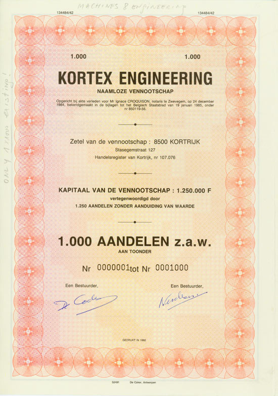 Kortex Engineering Naamloze Vennootschap
