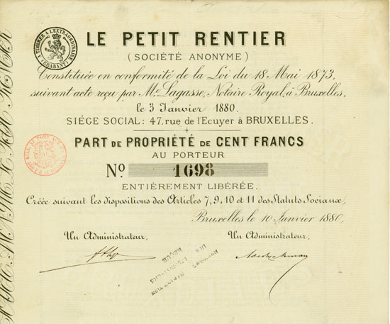 Le Petit Rentier (Société Anonyme)