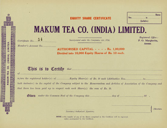 Makum Tea Co. (India) Limited