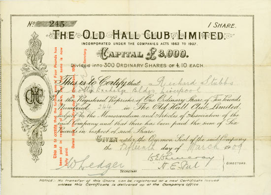 Old Hall Club, Limited