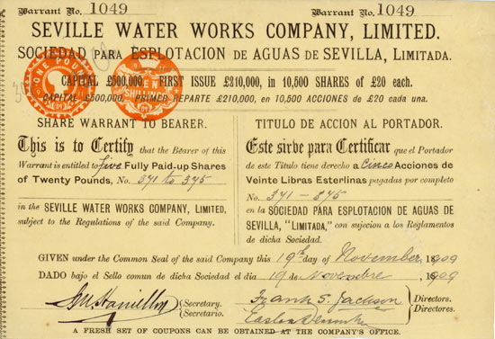 Seville Water Works Company Limited / Sociedad para Esplotacion de Aguas de Sevilla