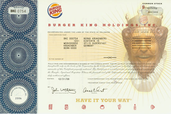 Burger King Holdings, Inc.